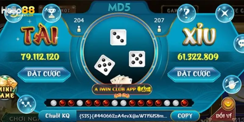 Các cửa  cược trong tài xỉu Hello88